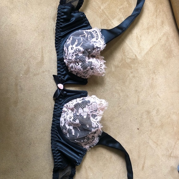 Agent Provocateur black & light pink bra 32b - Picture 2 of 5
